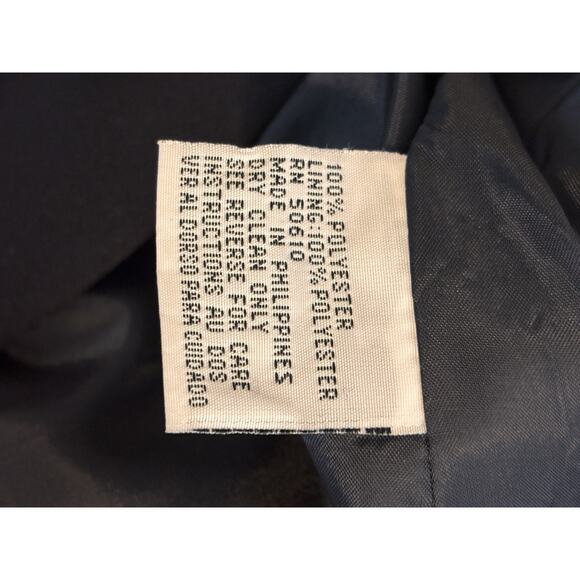 Le Suit Women Jacket 6 Mob Wife 5 Buttons Front Navy Blue Office Siren Lined - Picture 7 of 9